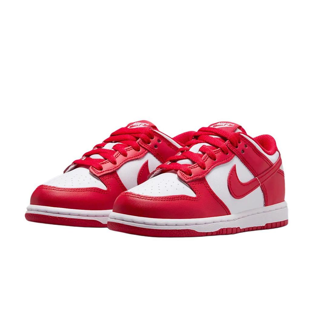 Nike Кроссовки Dunk Low White University Red для дошкольников, lifestyle, FB9108-119