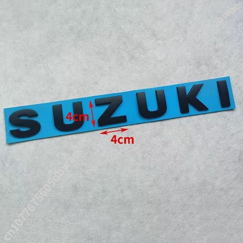 HECQ4 For SUZUKI car Emblem Hood Letter Emblem personality Rear tail trunk Decals badge sticker Decal styling auto Accessories