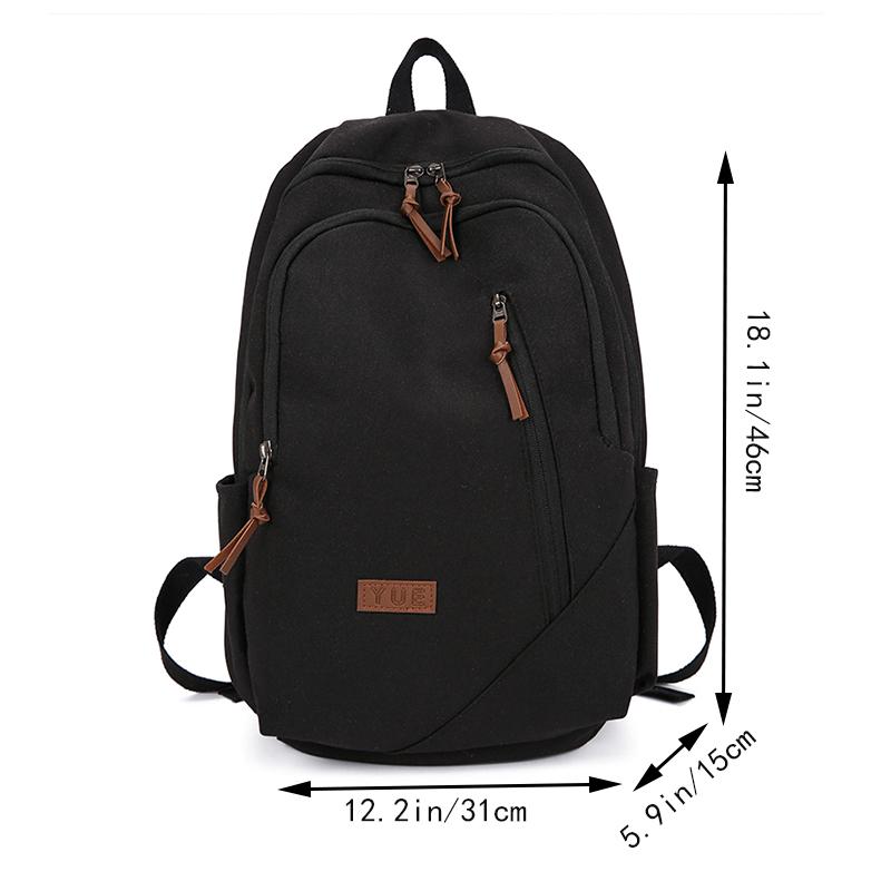 Neutral Style Backpack For Men And Women, Suitable For Students For School And Travel. Made Of Denim Material.