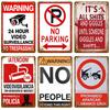 Bar Warning CCTV Tin Signs Vintage Metal Sign Poster Plate Wall Decor Art For Garage Cafe Plaque Notice 24 Hour Security Camera