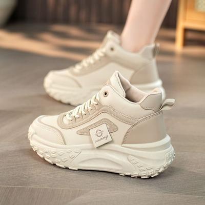 Осенняя женская мода высокие спортивные повседневные туфли