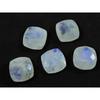 12X12MM Natural Rainbow Moonstone Briolite Square Cut Gemstone 5 Pcs Lot RML-925