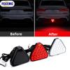 LED Car Brake Tail Light Triangle Red Reversing Stop Flash Warning Fog Lights Anti-collision Auto Singal Lamp Universal 12v New