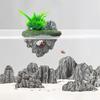 Подвесной островной аквариум Декоративный креативный плавающий камень Моделирование растений Пещеры Изделия ручной работы Украшения Аксессуары для аквариума