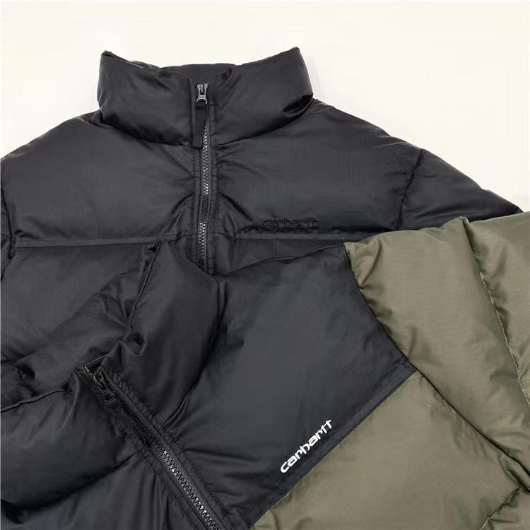 Пуховая хлопковая куртка Carhartt: Зимняя версия, защищающая от холода и ветра, с вышивкой для мужчин и женщин - Модная верхняя одежда для пар