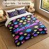 Dog Theme Personalized 3Pcs Bedding Set Custom Text & Name 1 Sheet 2 Pillowcases Household Bedding 1pc