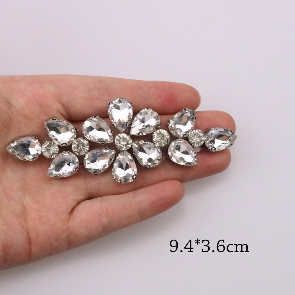 Diamond Decoration Rhinestone Patches Glue Back Beading Applique Luxury Rhinestone Applique