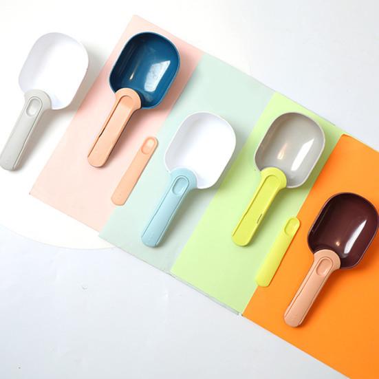 Лопата для корма для собак Эргономичный дизайн Большая емкость Зажим для сумки из АБС-пластика Корм ​​для домашних животных