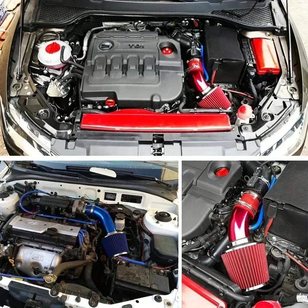 NEW 76mm Car Refitted Winter Mushroom Head Air Filter Intake Pipe Filter High Flow High Cold Air Filter Aluminum Pipe Kit