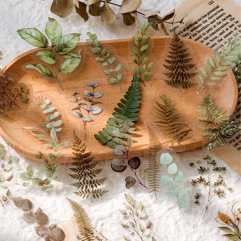 Водостойкая роза, материал журнала, тюльпан, наклейки для журнала, прозрачные наклейки для домашних животных, наклейки серии Nature, наклейки для журналов и книг