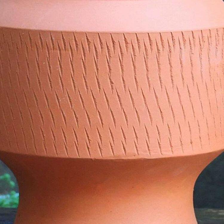 Handmade Red Clay Pot for Succulents & Flowers - Tall, Wide Mouth Ceramic Planter for Hydrangeas, Roses, and Pothos