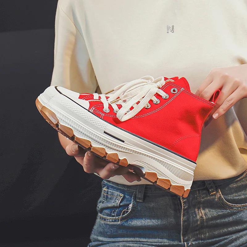 Холщовая толстая подошва с приподнятым круглым носком, повседневные, удобные, дышащие, качающиеся туфли, модная и универсальная спортивная обувь для сноуборда
