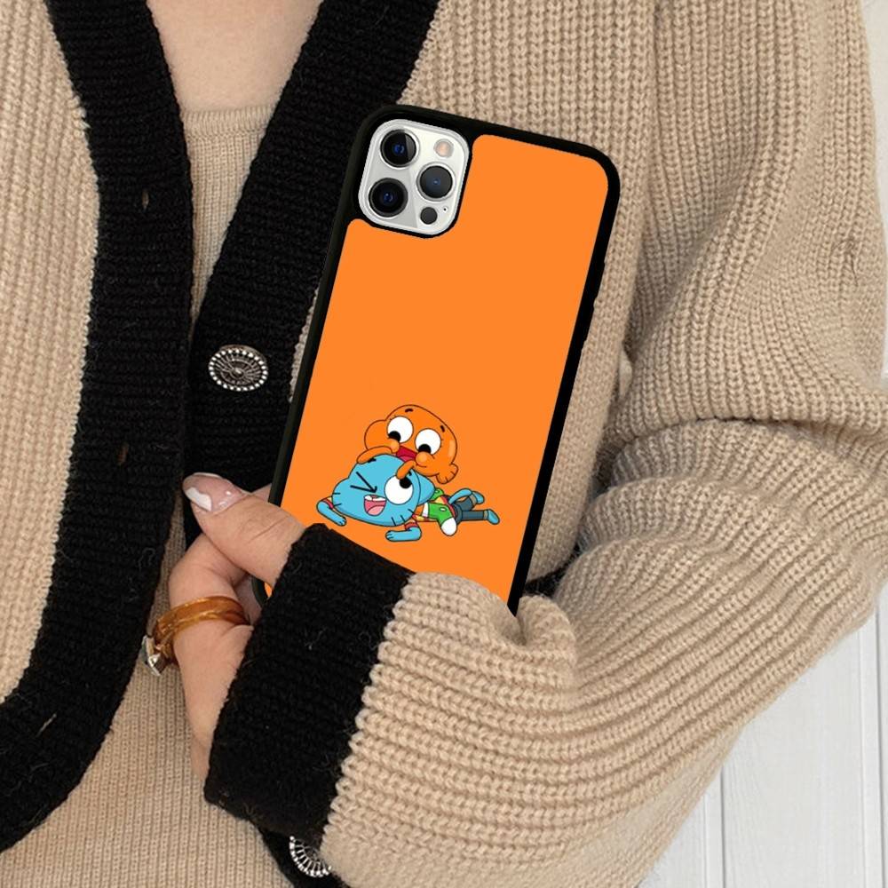 Чехол для телефона Gumball Anime A-Amazing World для iPhone 17 16 15 14 13 Pro 12 11 Pro Max, Жесткий PC+TPU, Задняя крышка