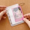 1 Piece Kpop Photocard Display Holder for Student Shiny Transparent Sticker Cover Case with Pendant Binder Photocard Protector