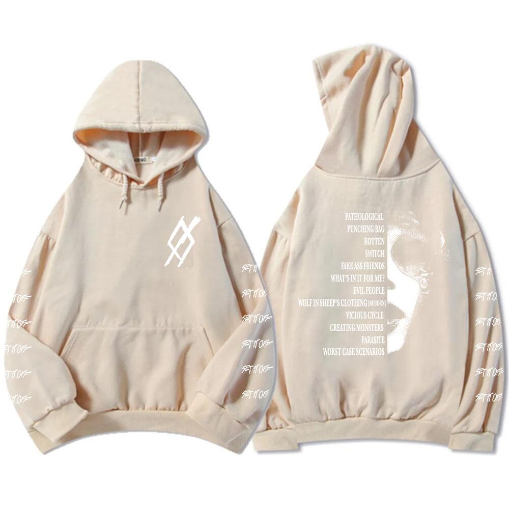 SIO Альбом Треклист Худи Рок-группа Set It Off Толстовки Гранж Мода Унисекс Уличная одежда Хип-хоп Гранж Мужские Sudaderas Мужские