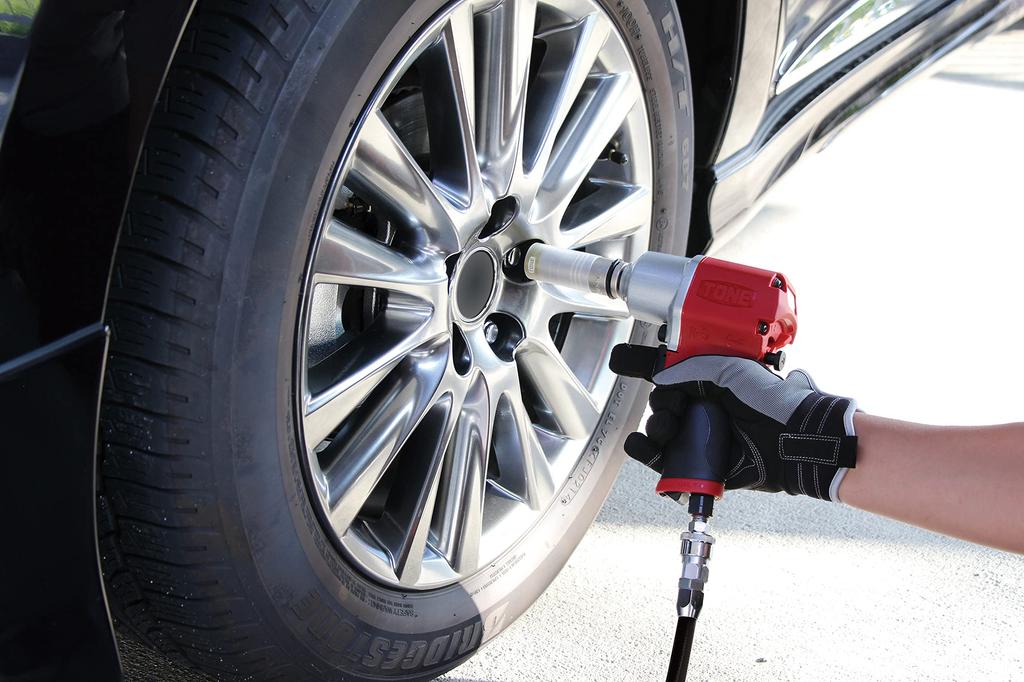 TONE Thin Foil Nut Socket for Impact with Protector Drive Angle Yellow Width Across Flats 21mm 4AP-21N 12.7mm (1/2")