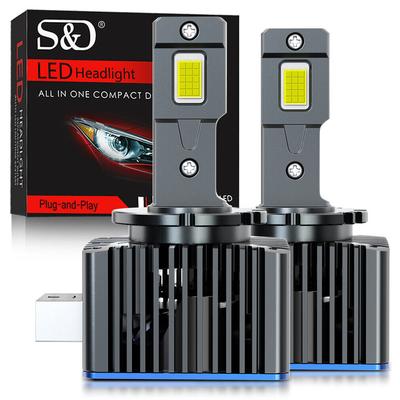 2 шт. 50000 лм D3S светодиодные лампы для фар D1S D2S D4S D8S D1R D2R D3R D4R D8R Turbo LED CSP фары для BMW Benz Volvo Лампа Canbus 100 Вт фара