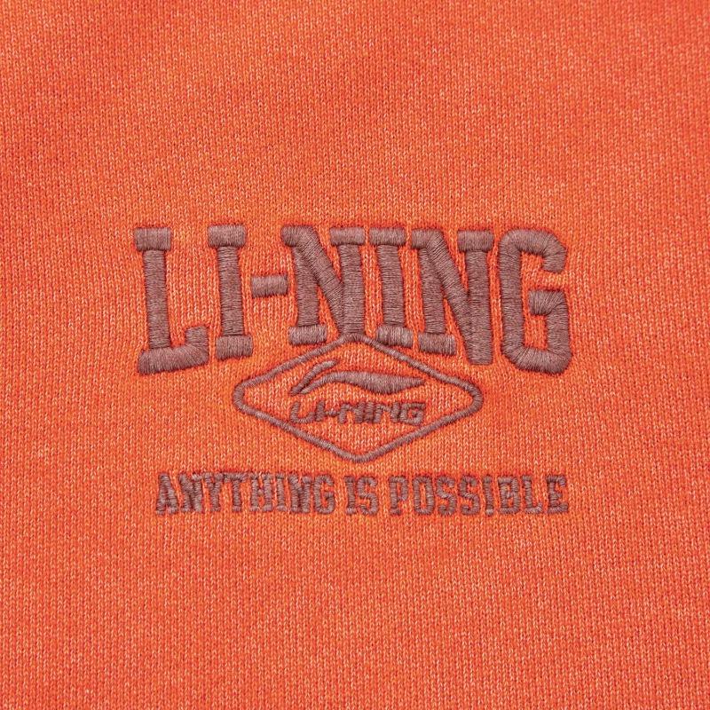 Li Ning Серия Спортивный Стиль Жизни Повседневный Удобный Простой Свободный Универсальный Худи Унисекс Худи Чайно-Красный AWDVC13-2