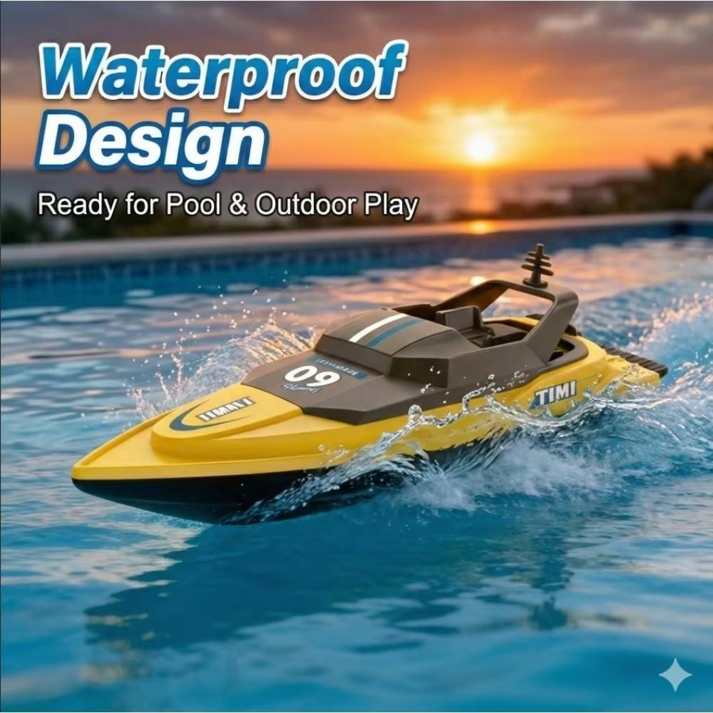 High-Speed Electric Speedboat Dual Motor Water Toy Outdoor Fun Racing Boat Pool