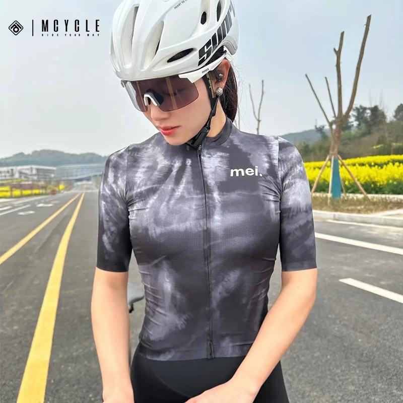 Mcycle Cycling Clothing Summer Hot-Sale Women's Short Sleeve Cycling Jersey Breathable Quick Dry Anti-UV Anti-Bacterial Fabric