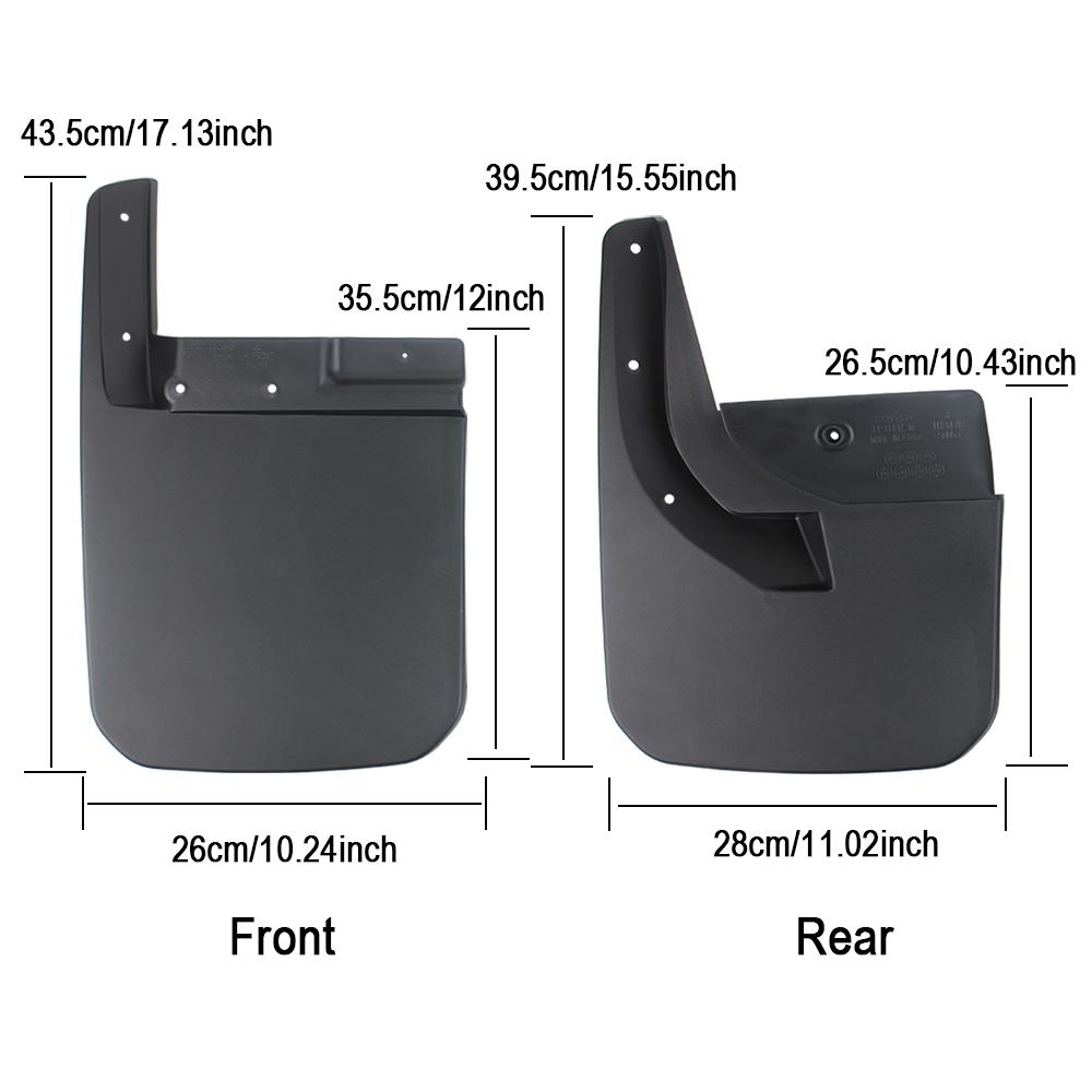 Mudguards Front Rear Mud Flaps Splash Guards Fender Protector Exterior Parts for Jeep Wrangler JL 2018 Car