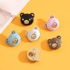 Cartoon Metal Buttons Cute Bear Head Clothes Button Accessories Versatile Children'S Sweater Jacket Decorative Beautiful Buttons