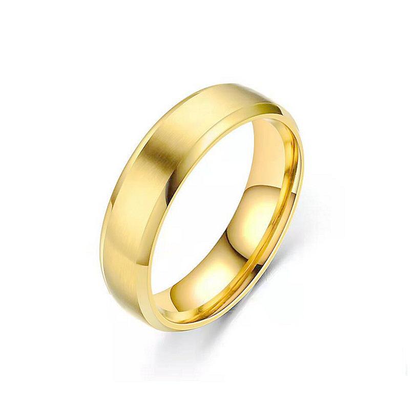Европейское и американское матовое мужское кольцо из титановой стали - Ювелирные изделия из нержавеющей стали