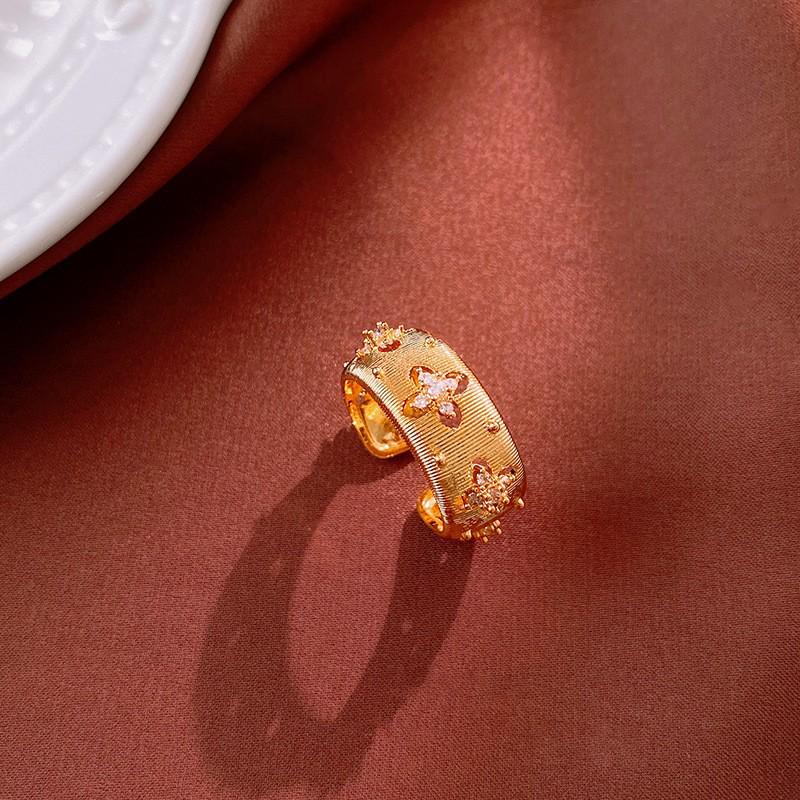 Женское роскошное винтажное кольцо из титановой стали с тигровым глазом