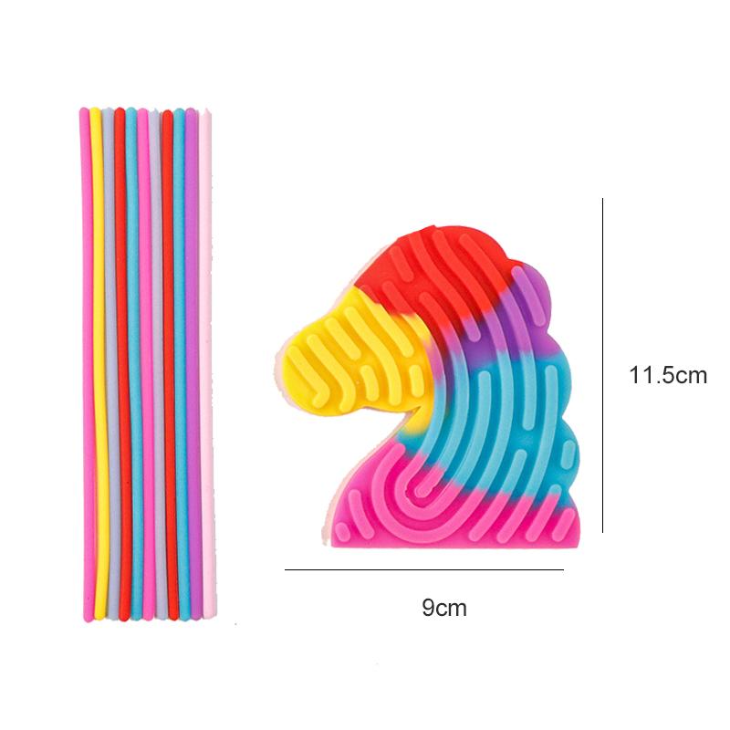 Креативная радужная облачная силиконовая сенсорная доска для занятий, игрушка для тренировки цвета, двусторонняя развивающая доска, развитие мелкой моторики и веселая игра