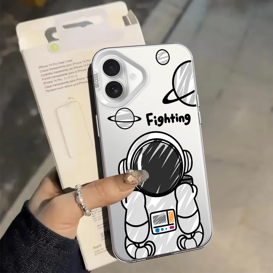 Аниме Чехол Астронавт для iPhone 17 Pro Max 14 15 Plus 12 Air 13 Pro 16 XS 11 XR Задняя Крышка Телефона