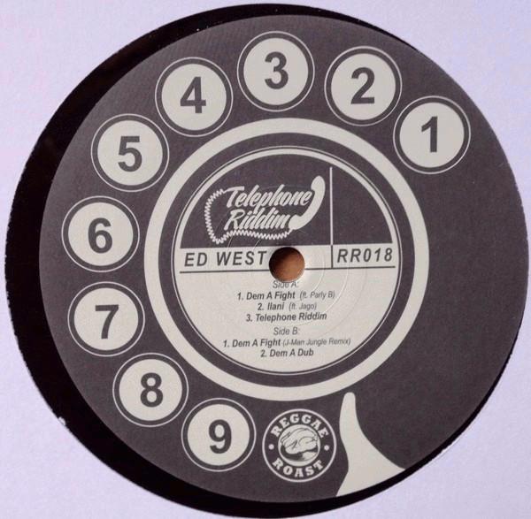 12-дюймовая пластинка ED WEST 2 Telephone Riddim RR018 Reggae Roast 2014 UK Dance Electronica Б/у