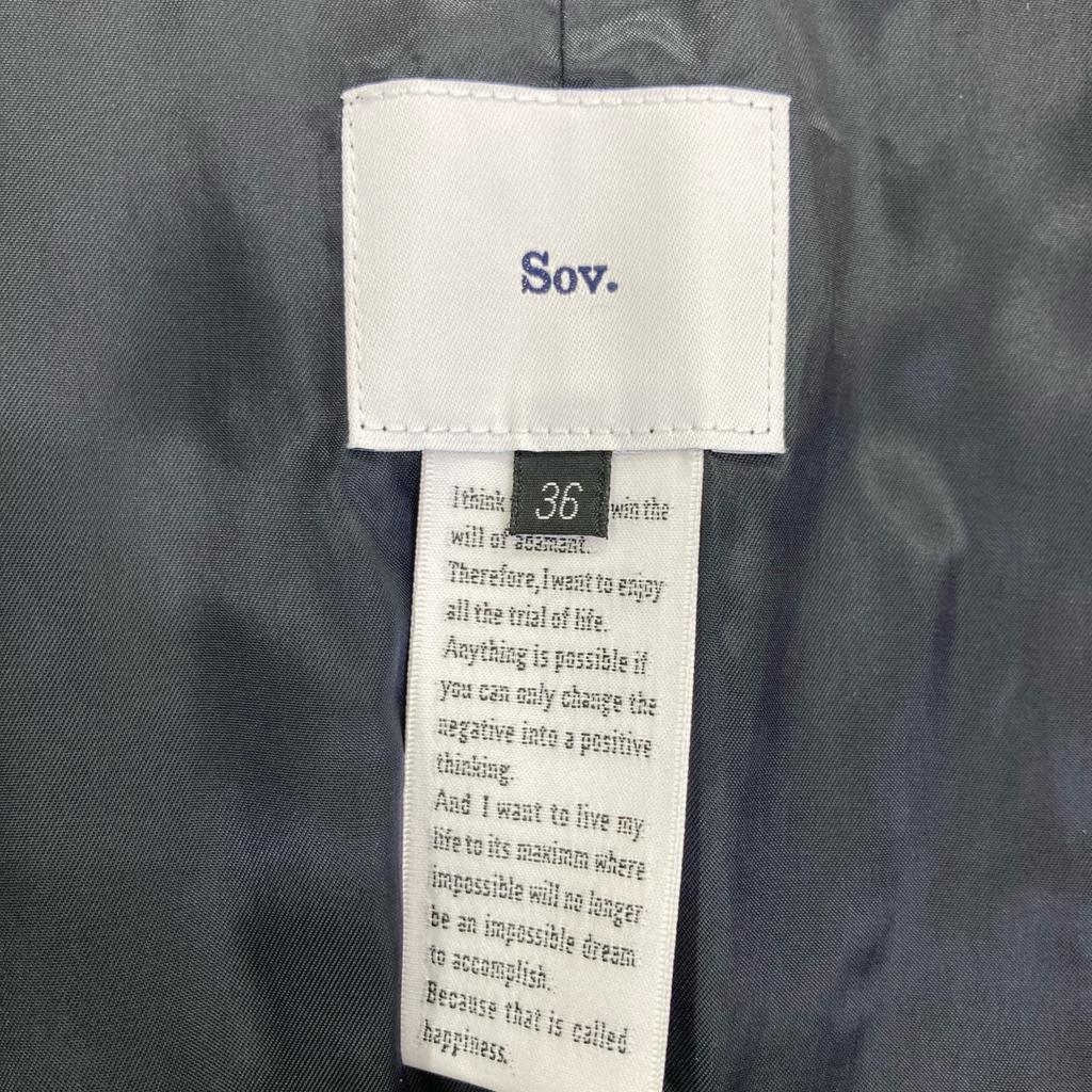 СОВ. [Хорошее состояние/24 года] 0305150243 Жилет/Куртка без воротника из жоржета 36 Темно-синийБ/у