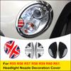 2Pcs Headlight Nozzle Decoration Cover Stickers For Mini Cooper S One Clubman R55 R56 R57 R58 R59 Countryman R60 Car