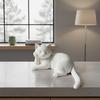 3D-печатная статуэтка кошки, Маленькая фигурка кошки, закрывающей мордочку, Милая скульптура животного для декора офисного стола, Подарки для любителей кошек