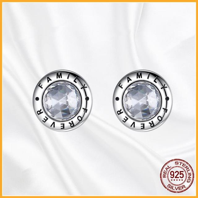 Аутентичные серьги-гвоздики из стерлингового серебра 925 пробы Plata De Ley, модные серьги-гвоздики для женщин, оригинальные сверкающие Pav Day, специальный подарок