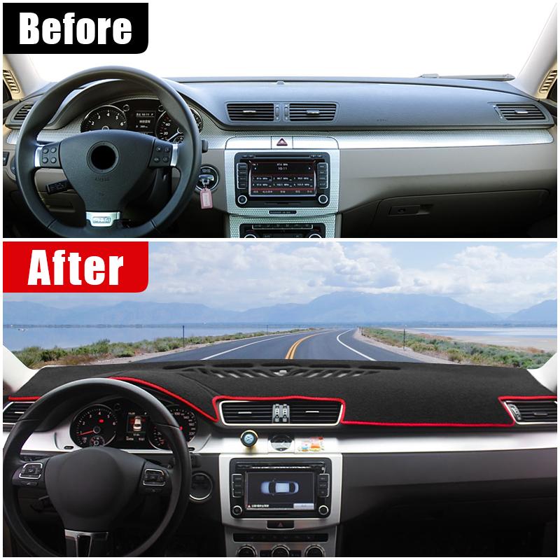 Чехол на приборную панель автомобиля, защитный коврик от ультрафиолетового излучения, нескользящий коврик для Volkswagen VW Passat B6 2005 2006 2007-2012 CC 2009-2013