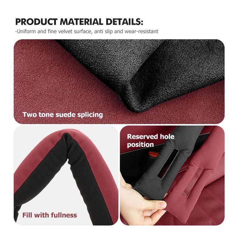 Hub Caps 2pcs Two-color Patchwork Suede Material Car Seat Gap Filler For Volkswagen VW Golf 4 5 6 7 Polo Jetta Sagitar Magotan P