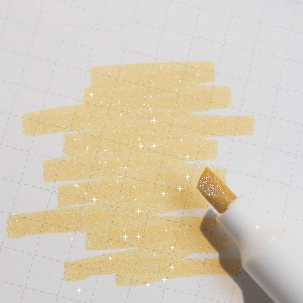 5PCS Plastic Draw Doodle Pens Colorful Shiny Fluorescent Pen Marking Pen  School Office Supplies