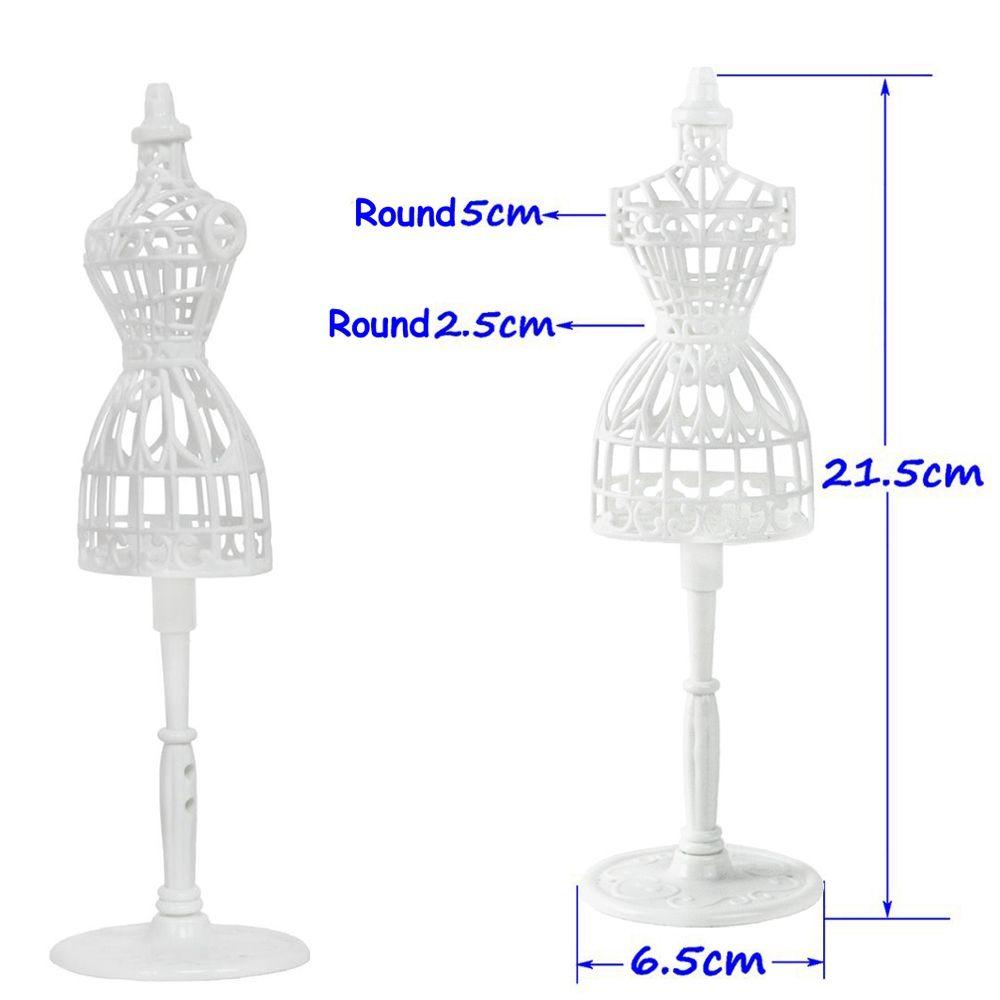 Girls Gift Dollhouse Accessories Model Holder Stand Doll Mannequin Holders White Display Rack