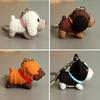 Three-dimensional Knitting Woolen Delicate Craftsmanship Fade-resistant Wear-resistant Decorate Adorable Dog Mascot Key Chain Bag Accessory