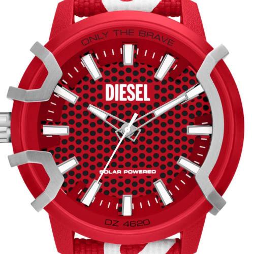 Diesel Griffed Analog Red Dial Men's Watch - DZ4620, Red, Strap