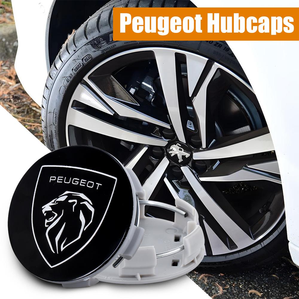 4PCS 60mm Car Wheel Center Cap Hub Covers Badge Center Cover For Peugeot 5008 107 106 205 206 307 308 3008 207 2008 407 508 108