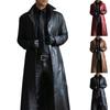 Autumn Men's Temperament Solid Color Slim Pu Leather Extended Leather Jacket Men's Coat