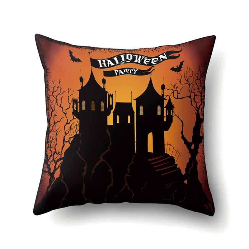 Halloween Pillowcase Car Waist Pillow Pumpkin Sofa Cushion Cover Office Home Living Room Pillowcase