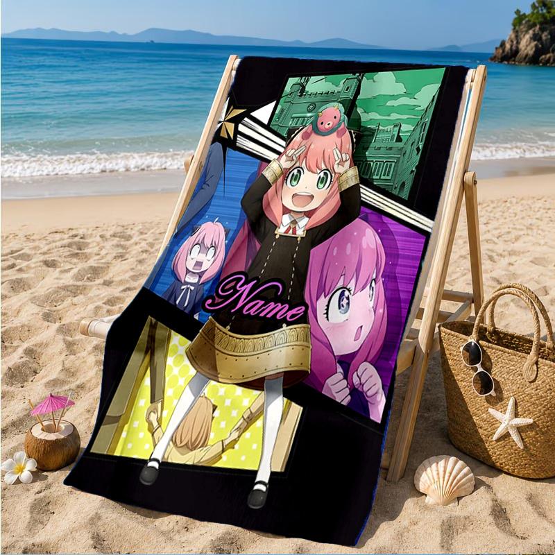 Custom Name SPY Adventure Beach Towel Microfiber Beach Towel, Lightweight and Quick-Dry, for Summer Travel, Swimming Pool Gift