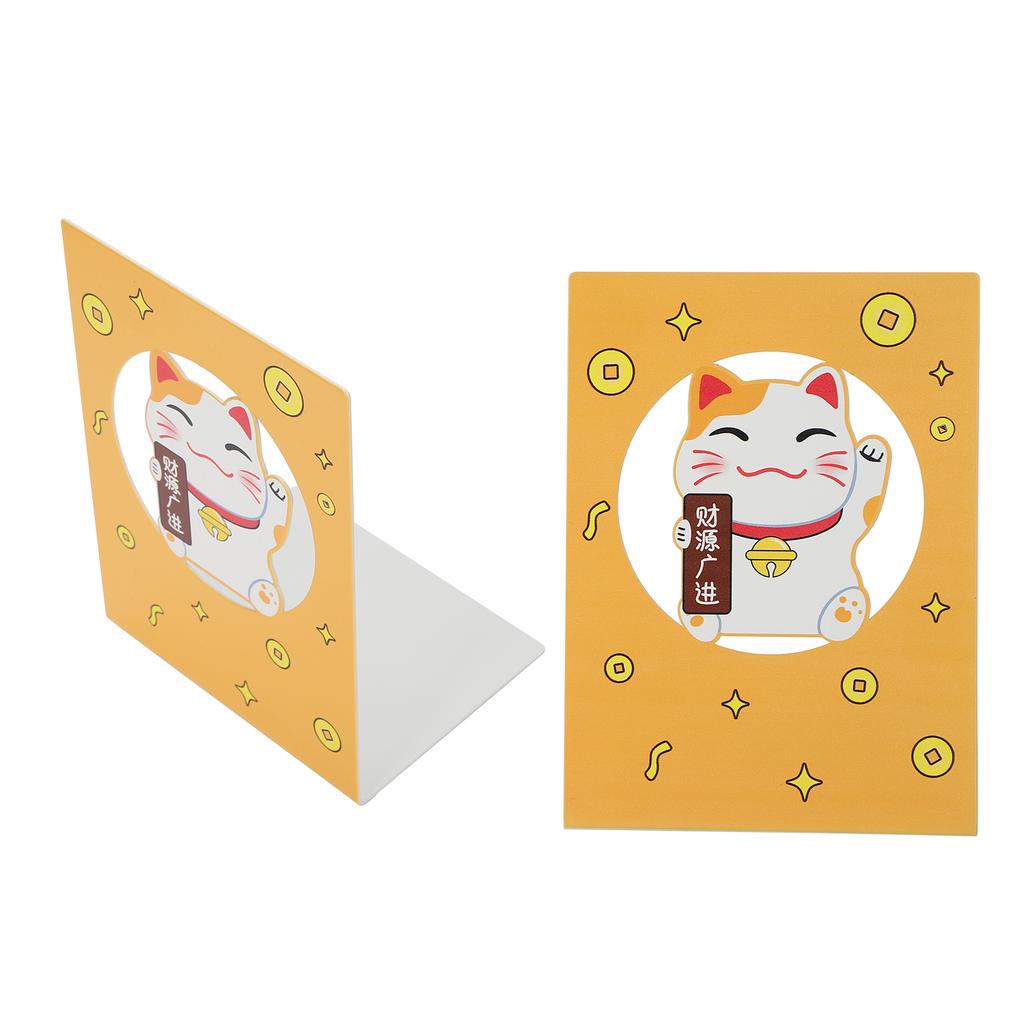 2 шт. Металлические подставки для книг, устойчивые настольные подставки для книг, поддерживающие полки для домашнего офисаCat