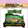 Duvet 3d Minecraft Cover Bedding Set Pillowcase Cartoon Print Single Double