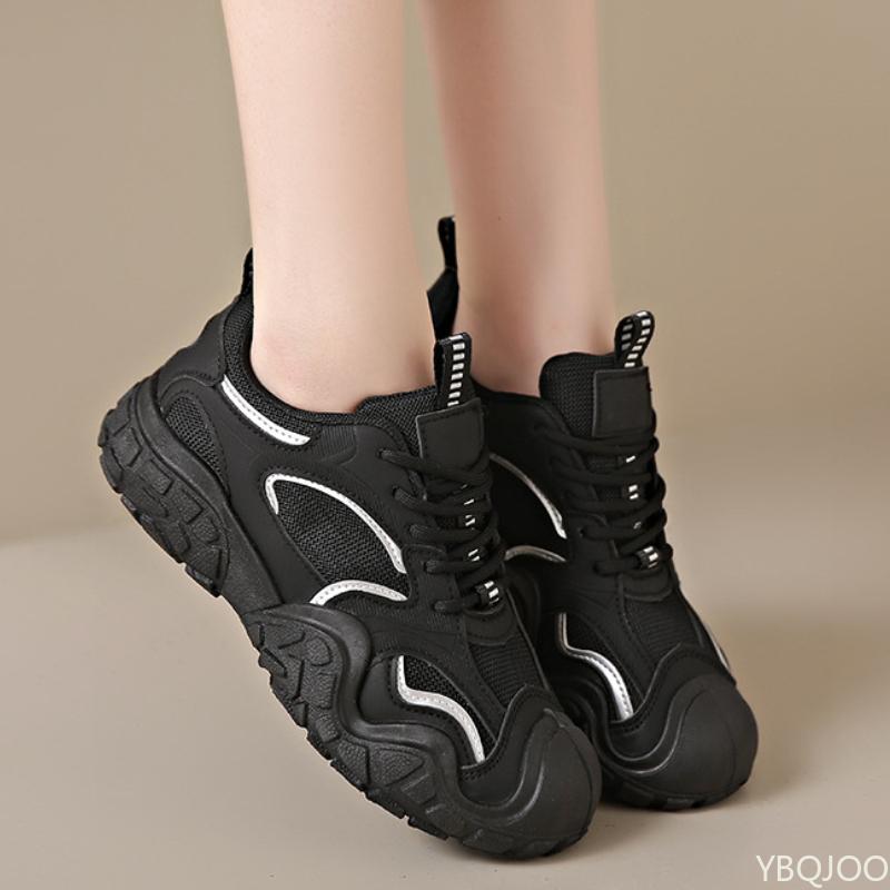 Fashion Fashionable Mesh Shoes 2024 Autumn New Design Sense Thick Sole Breathable Casual Women's Shoes Zapatillas De Deporte Sneakers