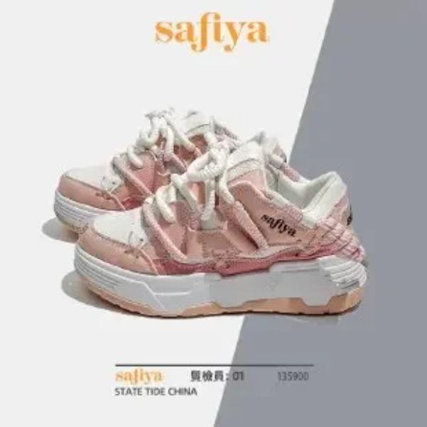 Cute Harajuku Sneakers Women's Running Shoes New Blue Thick Platform Sneakers Students Outdoor Casual Pink Vulcanized Shoes 42