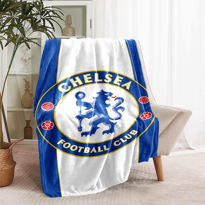 1pc Blanket - Chelsea FC logo Print Design, Lightweight Blanket for Sofa, Bed- Soft &Warm, Gift for All Seasons